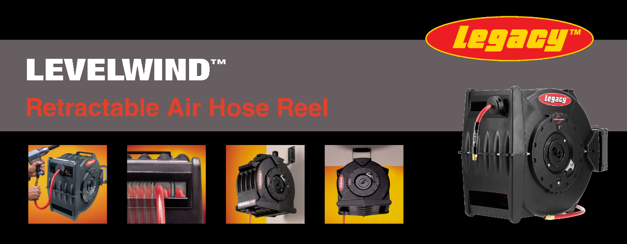 100 Foot Automatic Air Hose Reel Wind Up Auto Rewind Retractable